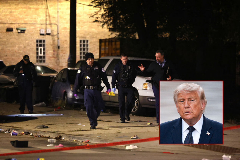 Trump asserts he could enhance safety in Chicago following a violent weekend and mass shooting.