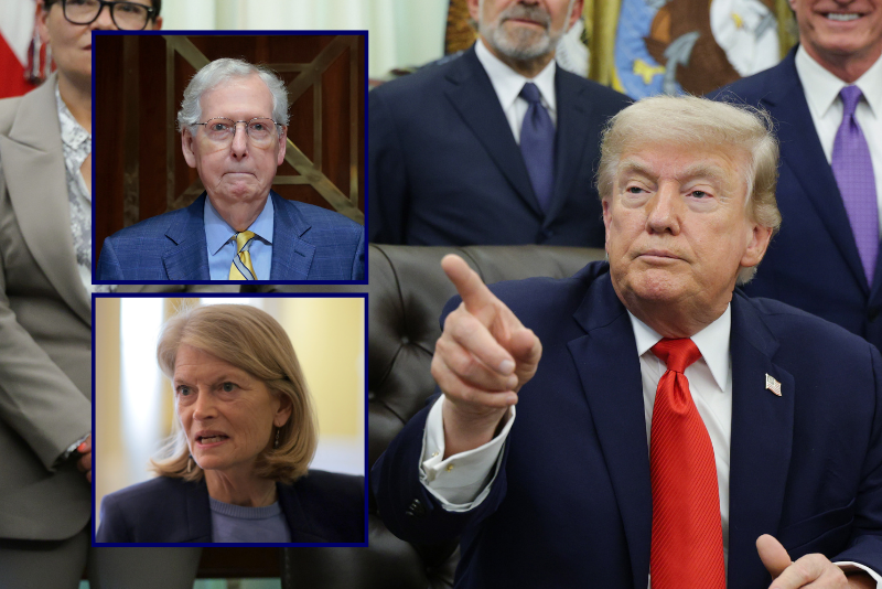 Trump criticizes McConnell and Murkowski from the Oval Office