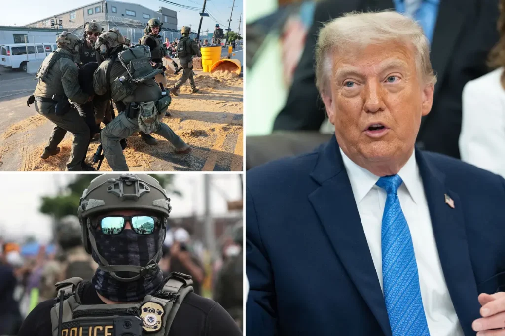 Trump encourages Americans to choose a new acronym for ICE.