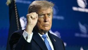 Trump labels winning Democratic socialists in the primaries as a danger to the nation.