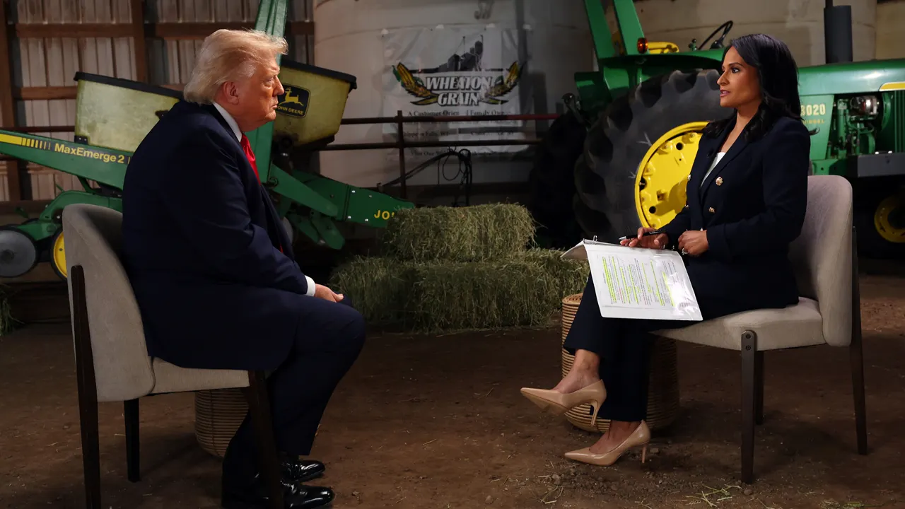 Trump leaves following tense interview with Kristen Welker