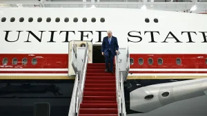Trump reveals updated Air Force One featuring a fresh patriotic design.