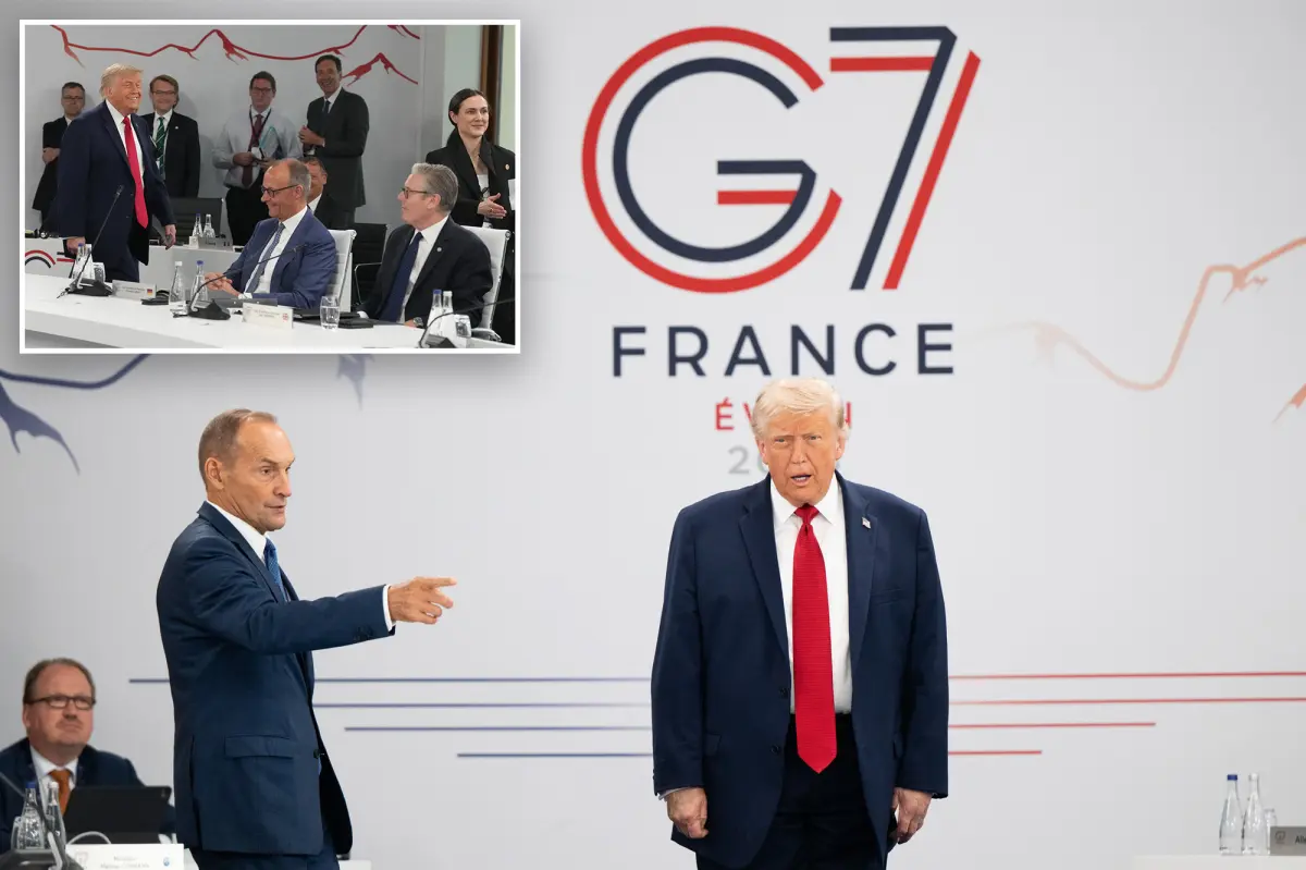 Trump shows up late to G7 meeting and tells world leaders, 'I'm in charge.'