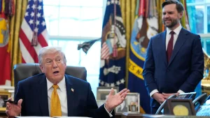 Trump states that GOP fraud inquiries might help equalize the federal budget and praises Vance.
