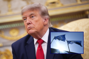 Trump warns that European nations taxing U.S. tech firms will face a full 100% tariff.