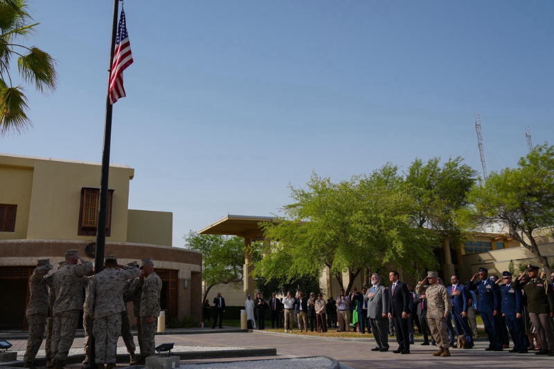 U.S. flag hoisted again in Kuwait City as embassy reopens