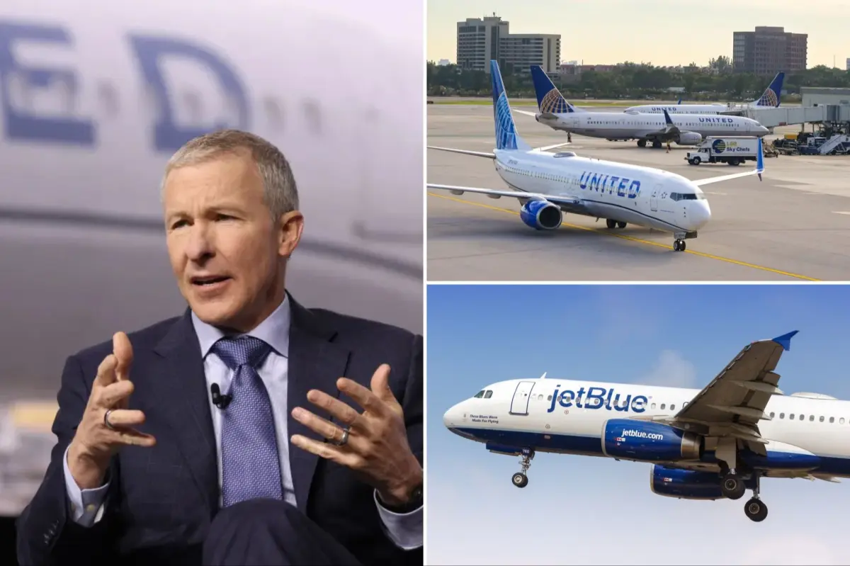 United Airlines CEO says a major merger is unlikely after American's rejection, but asset purchases could happen.
