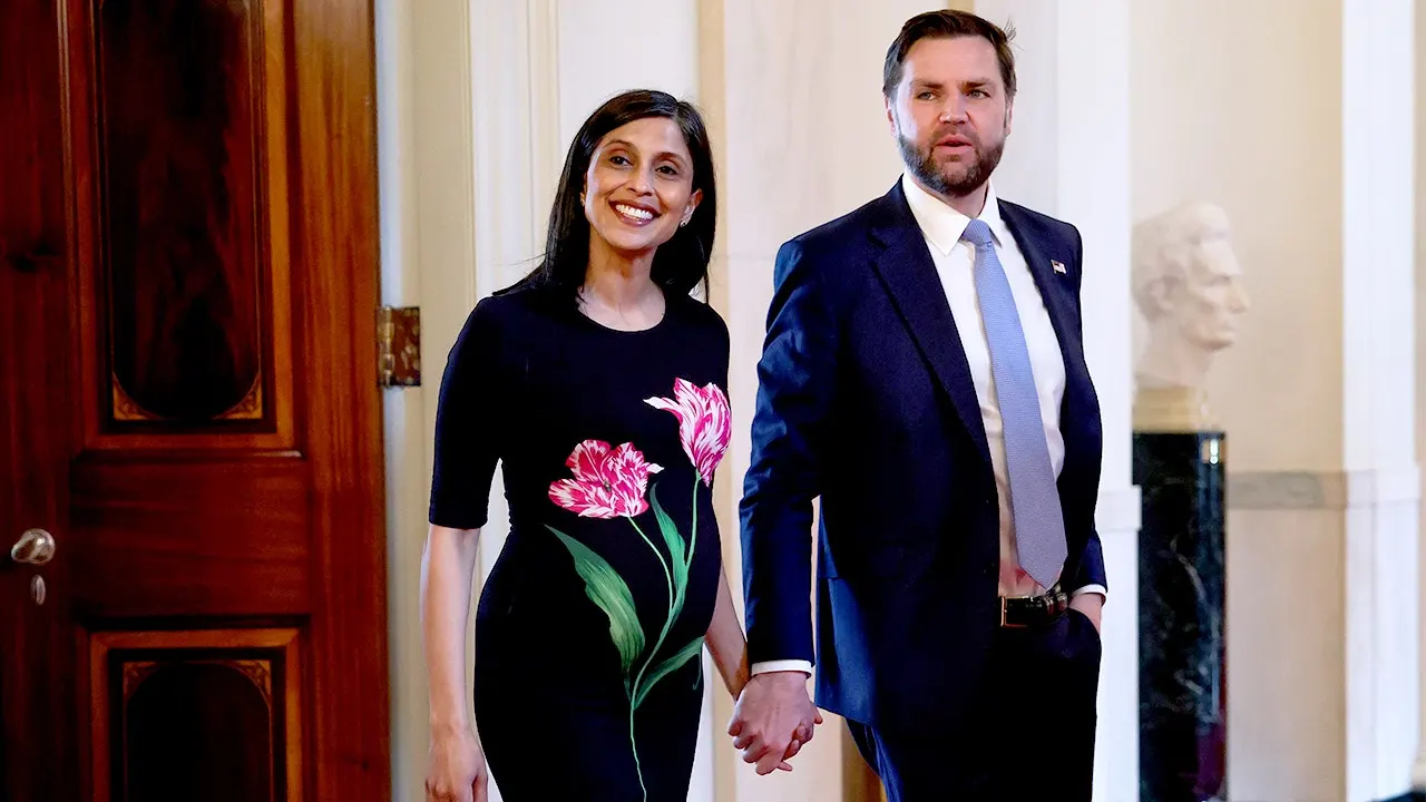 Usha Vance jokes about the New York Times focusing on her pregnancy style