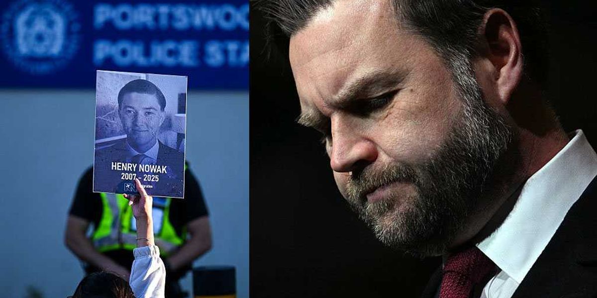 Vance supports 'justified anger' regarding the death of a white English teenager in police custody after a Sikh murderer wrongly claimed racism.