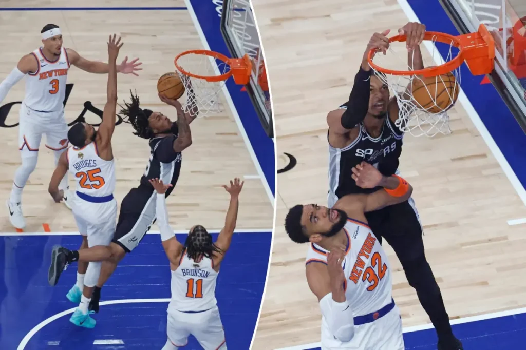 Victor Wembanyama and the Spurs dominate the Knicks in the paint as crucial Finals benefits diminish.