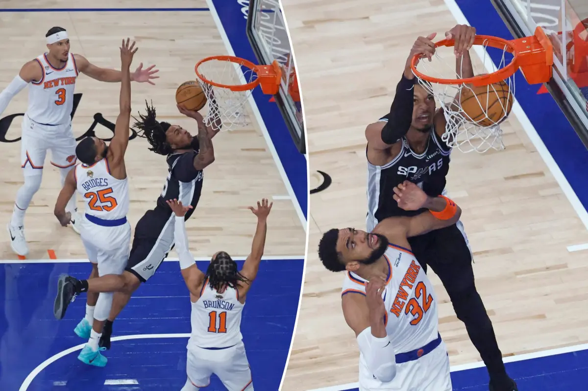 Victor Wembanyama and the Spurs dominate the Knicks in the paint as crucial Finals benefits diminish.