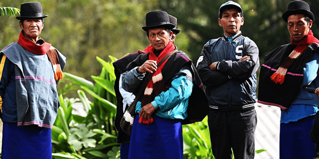 Video shows Colombian tribes clashing with stones and sticks over an ancient conflict.