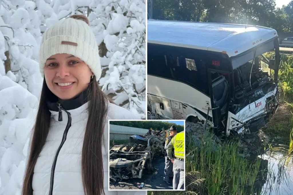 Virginia I-95 bus crash claims life of Massachusetts woman Priscilla Mafalda, who had messaged a friend about her vacation prior to the tragic accident.