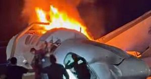 Watch as rescuers save survivors from a plane crash on a Texas highway.
