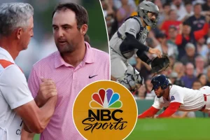 Yankees fans are upset as NBC interrupts the Red Sox game for a storm-postponed Travelers match.