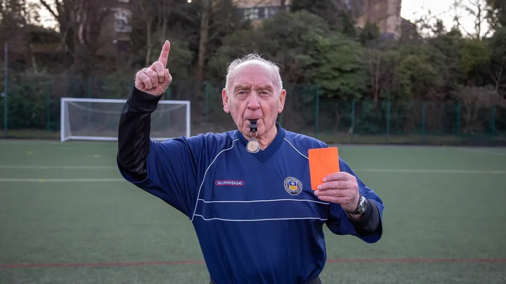 93-year-old soccer referee attributes his matchday energy to porridge