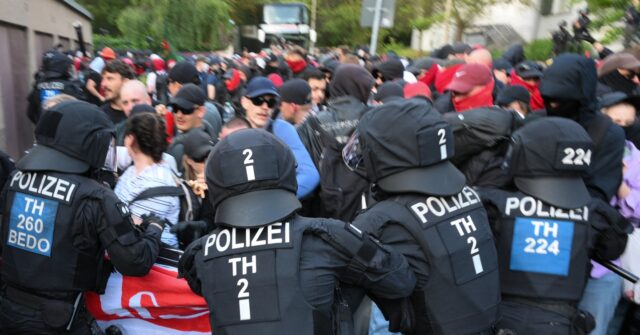 Antifa Fights With Police and Journalists at AfD Conference in Germany