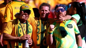 Australian soccer fans filled a Texas Walmart chanting 'We're getting deported' while being escorted out by police.