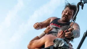 Blue Panther goes up against pro wrestler Vinnie Massaro at Pandemonium Pro