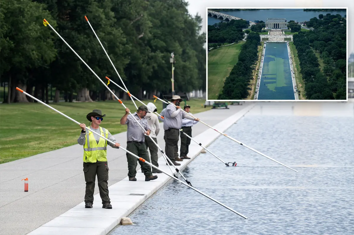 Burgum announces that the same company will fix the damaged liner of the Reflecting Pool.
