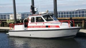 Carteret Fire Department vessel capsized after hitting a whale in Raritan Bay