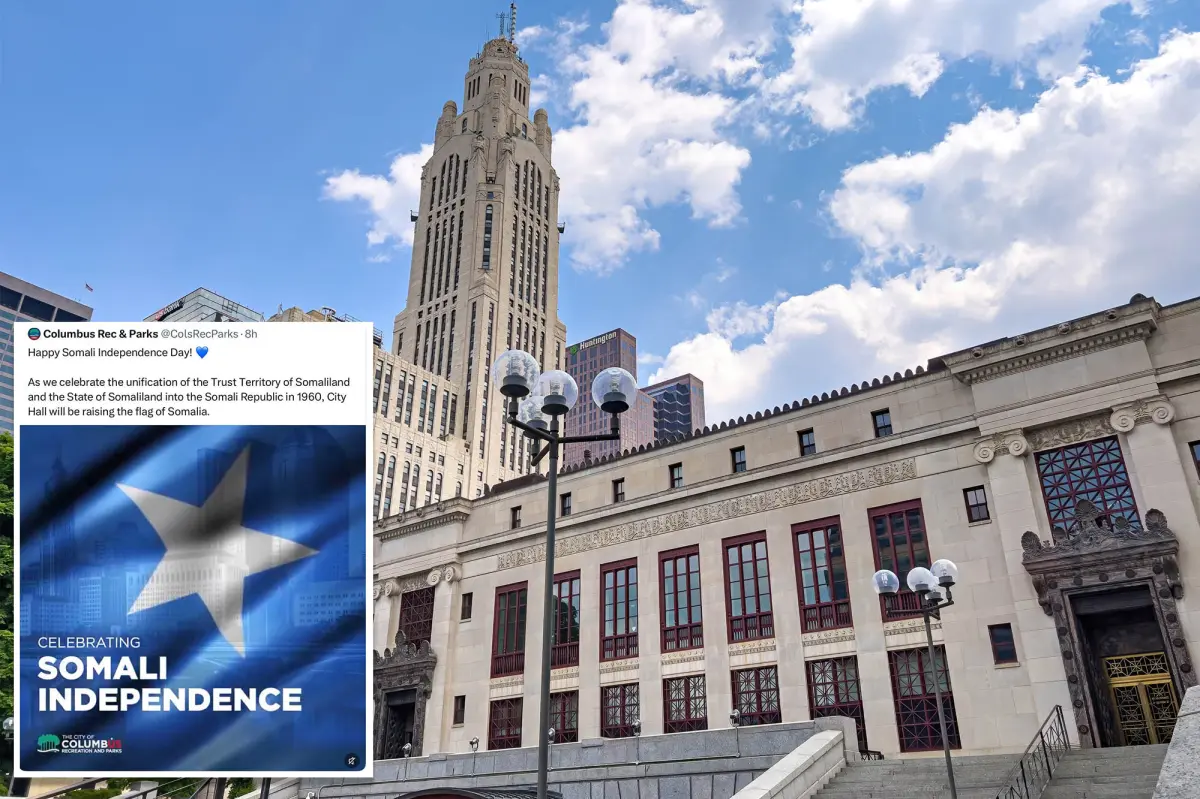 Columbus, Ohio ignites conservative backlash over raising of Somali flag at city hall