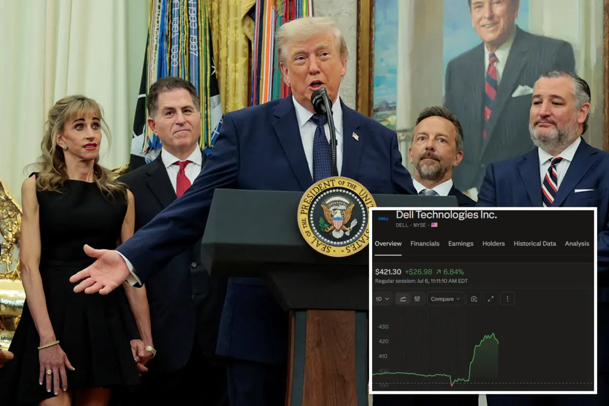 Dell shares rise after Trump advises Americans to purchase a Dell computer.