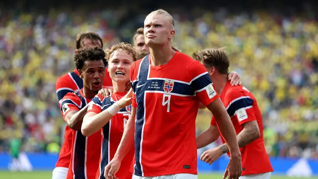 Erling Haaland nets two goals to lead Norway over Brazil in the World Cup