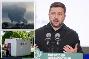 Fire engulfs St. Petersburg port following Ukrainian drone attacks on Russia's second biggest city