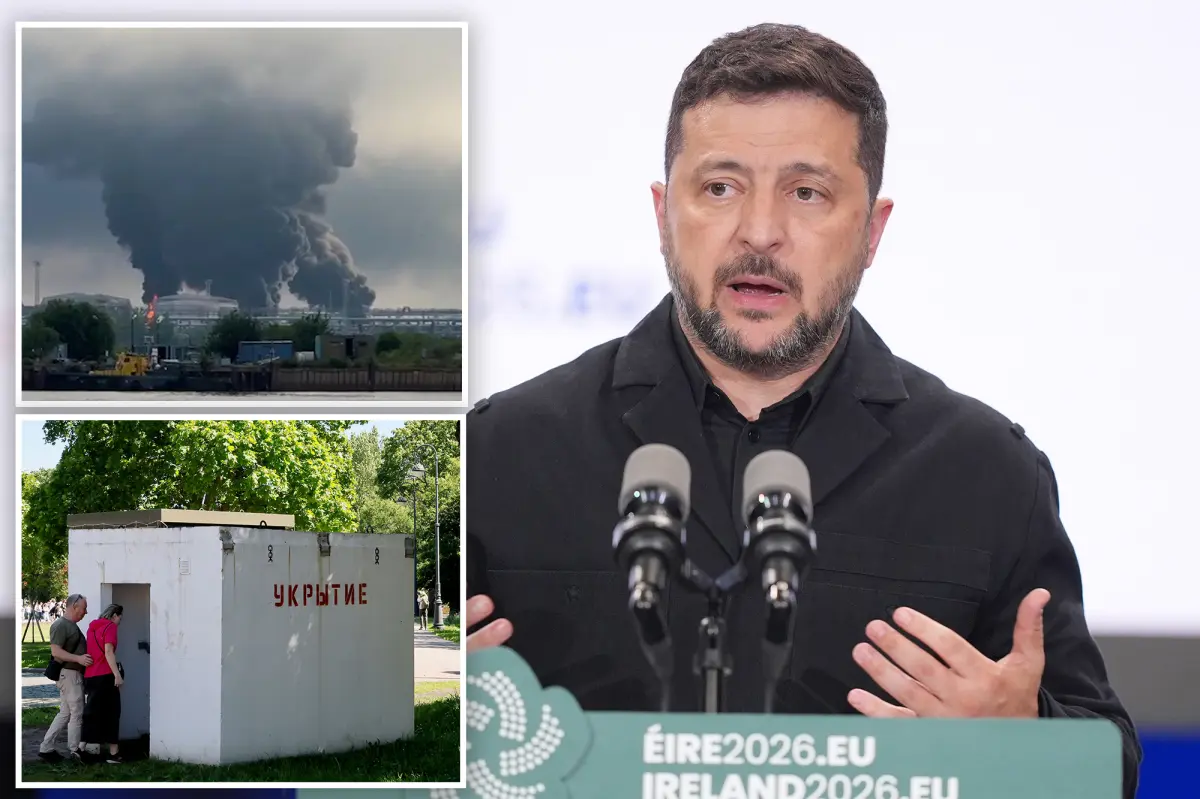 Fire engulfs St. Petersburg port following Ukrainian drone attacks on Russia's second biggest city