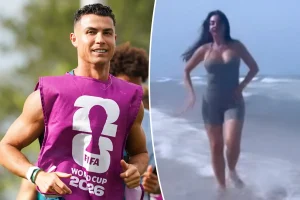 Georgina Rodríguez, Cristiano Ronaldo's fiancée, captures attention with her dancing.