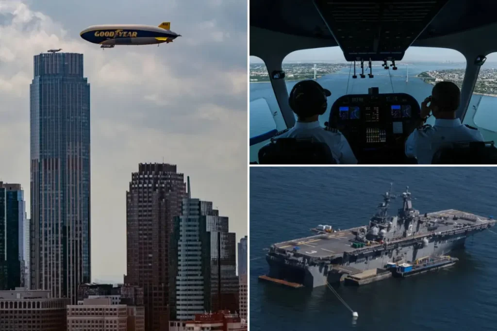 Goodyear Blimp visits NYC again after 50 years