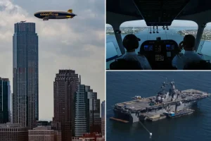 Goodyear Blimp visits NYC again after 50 years