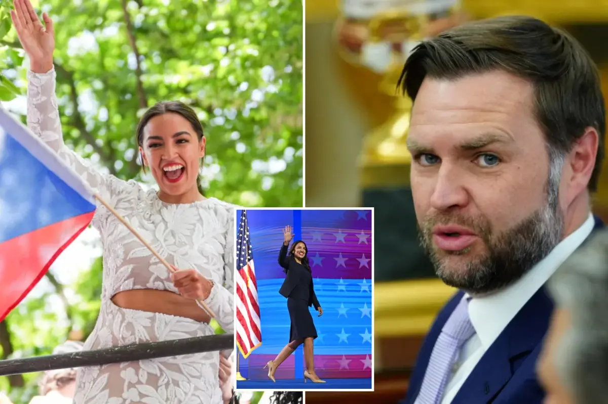 JD Vance claims AOC must be the Democratic candidate in 2028, and she responds with her hope that he will be the Republican choice.