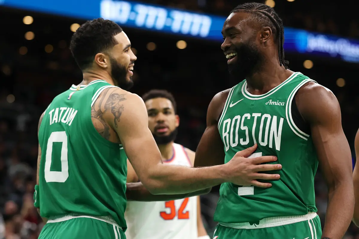 Jayson Tatum speaks out after Jaylen Brown's surprising departure from the Celtics.