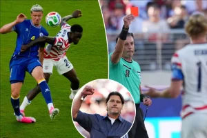 Mauricio Pochettino from the USMNT expresses anger over Folarin Balogun's red card