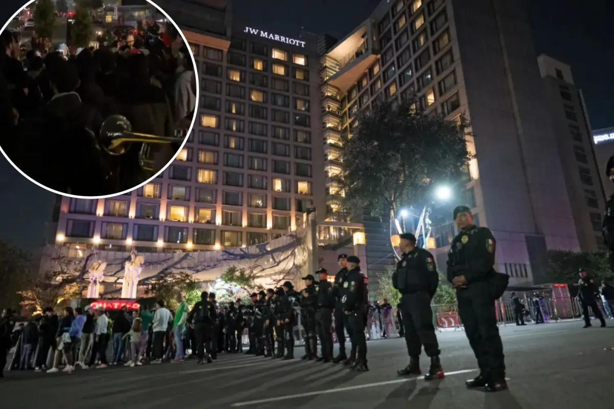 Mexican fans cause commotion outside England's hotel before World Cup match