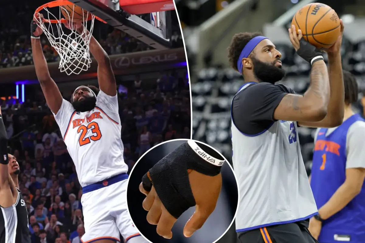 Mitchell Robinson shares details about how he hurt his hand before the NBA Finals