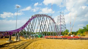 New coaster at Six Flags Great Adventure reaches over 320 feet, becoming the tallest in the park.