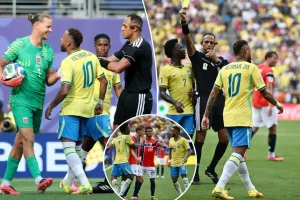 Neymar mocks Norway's goalkeeper in a heated conclusion to his World Cup journey