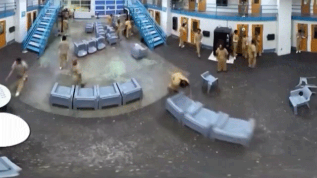 Prison uprising filmed after inmates expressed concerns about phone access and time out