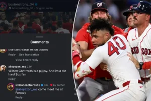 Red Sox player Willson Contreras confronts fan after being ejected in a dramatic incident