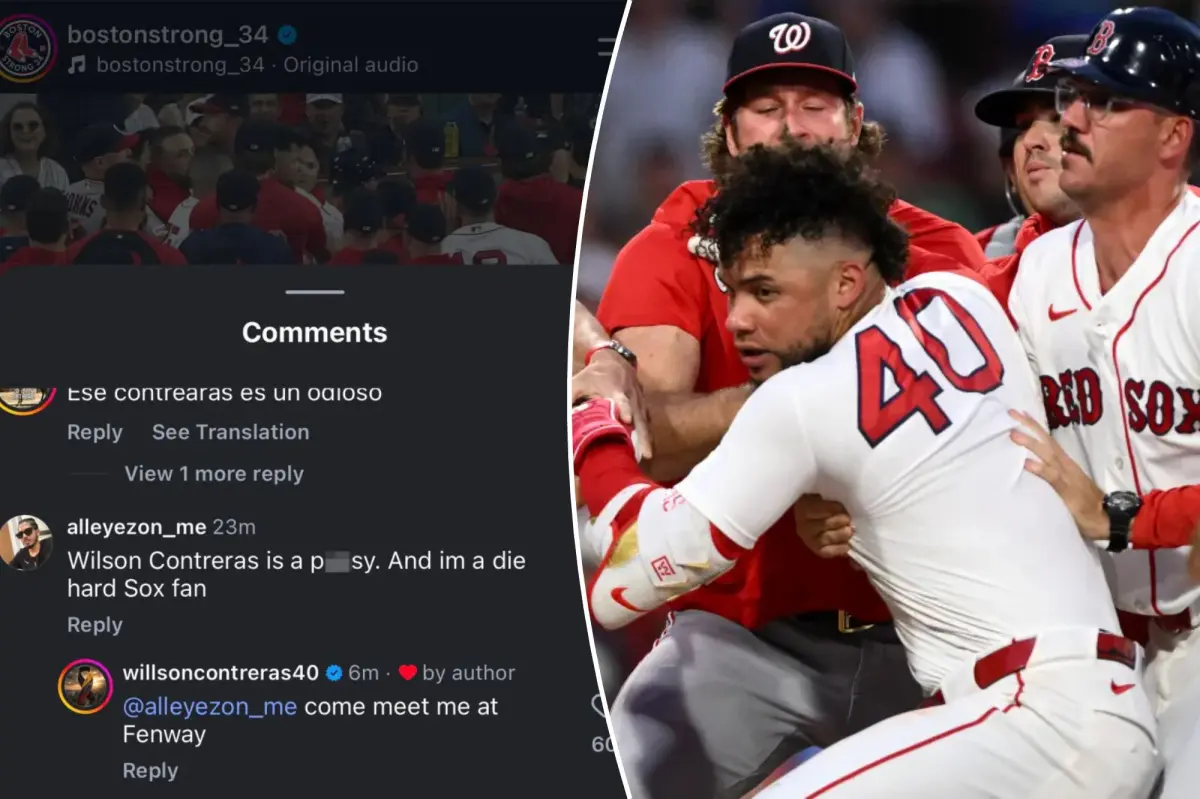 Red Sox player Willson Contreras confronts fan after being ejected in a dramatic incident