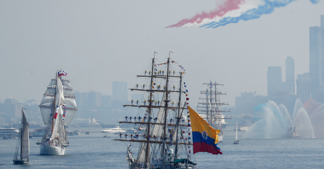 See 100 Tall Ships and Navy Boats Gather in New York Harbor for Fourth of July Parade