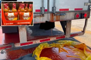 Semitruck drops 40,000 pounds of Frank's RedHot sauce on an Ohio highway during a heatwave