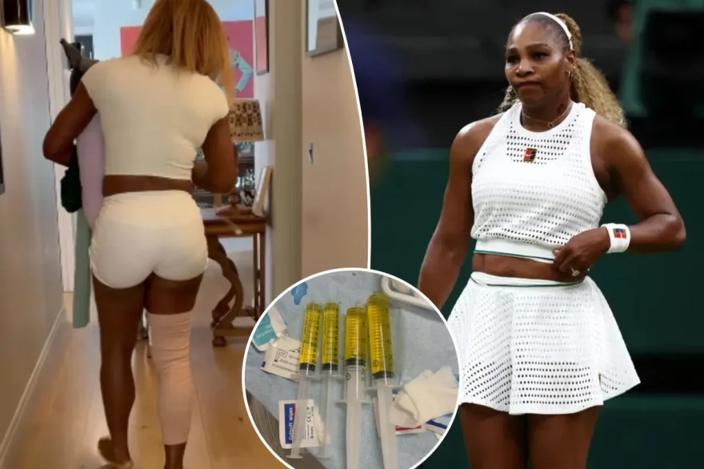 Serena Williams pulls out of the doubles match at Wimbledon with her sister Venus due to an injury.