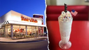 Steak 'n Shake challenges Five Guys while advertising its July Liberty Meal offer.