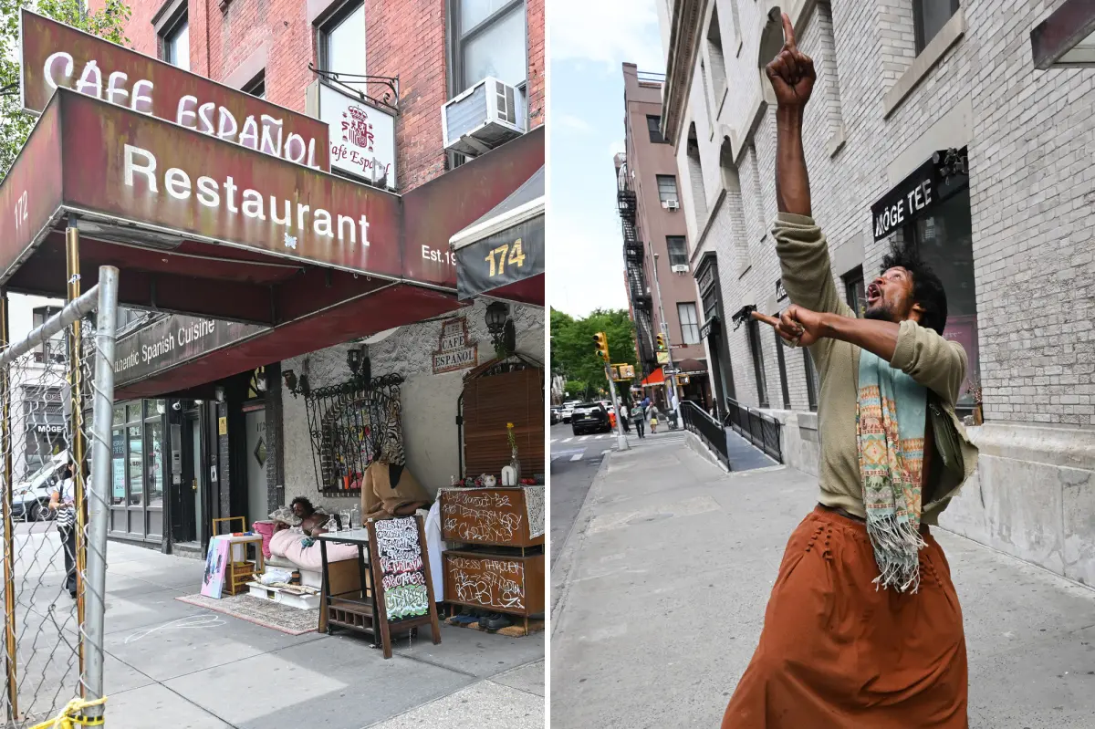 Tiger, the dancing homeless man, returns with a newly furnished shelter