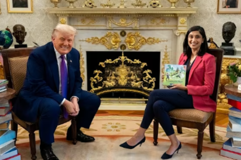 Trump joins the Second Lady for a story session