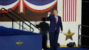 Trump promises that America will always remain free from communism at Mount Rushmore